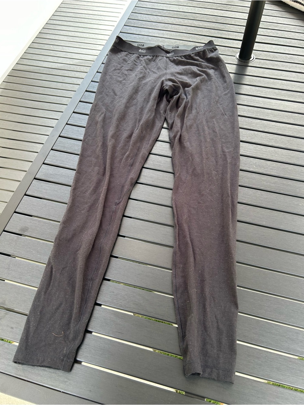 REI Black Merino Wool Base Layer Leggings